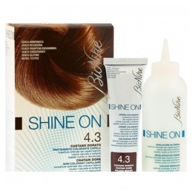Bionike Shine-On - Trattamento colorante capelli - castano dorato 4.3