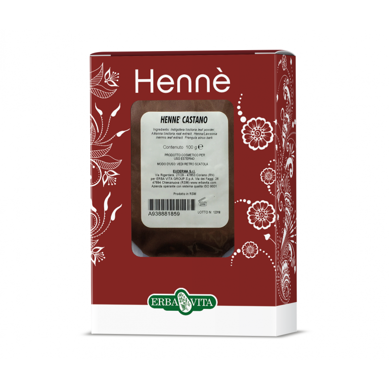 Erba Vita Hennè Color Cap Castano Tintura Per Capelli 100 g