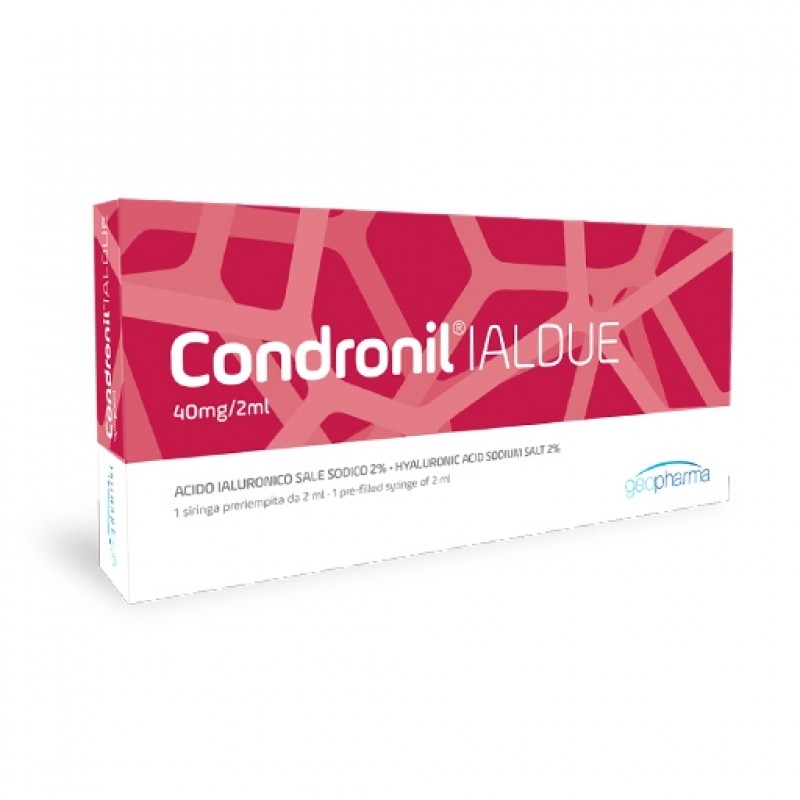 Condronil IALDUE - Siringa preriempita a base di Acido Ialuronico 2% - 40 mg - 2 ml