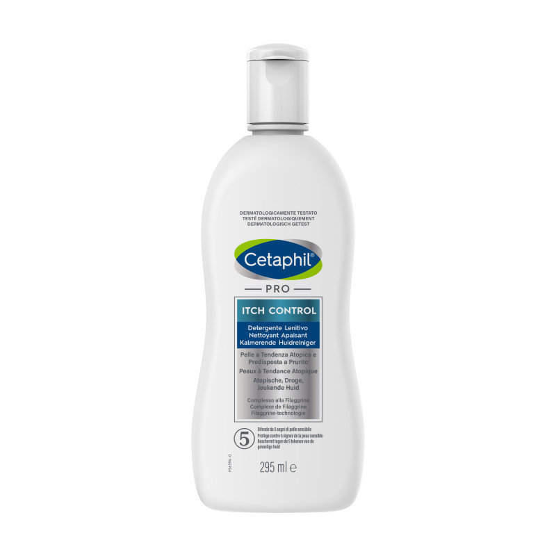 Cetaphil PRO Itch Control, Detergente Lenitivo Corpo per Pelle Secca, a Tendenza Atopica e Predisposta al Prurito, Effetto Lenitivo, Formato 295 ml