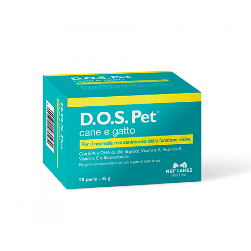 Nbf Lanes Dos Pet Mangime Vitaminico Per La VIsta Cani E Gatti 50 Perle