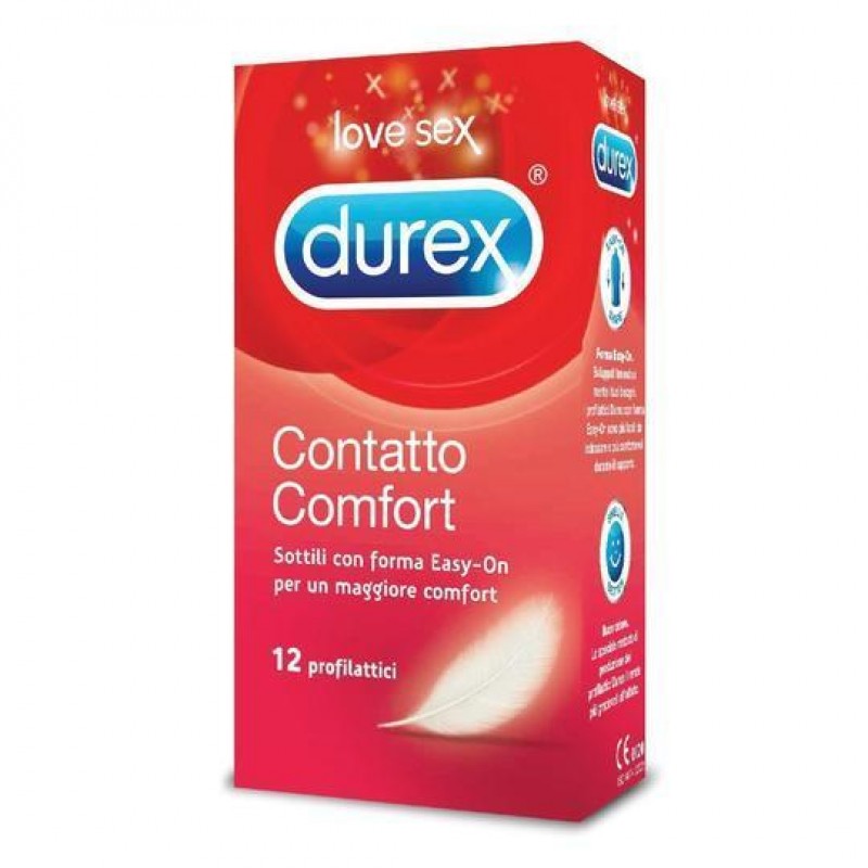 Durex Contatto Comfort - 12 Profilattici Sottili - Easy On
