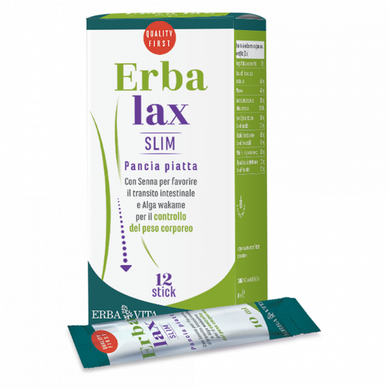 Erba Vita Erbalax Slim Pancia Piatta Integratore Dimagrante 12 Stick