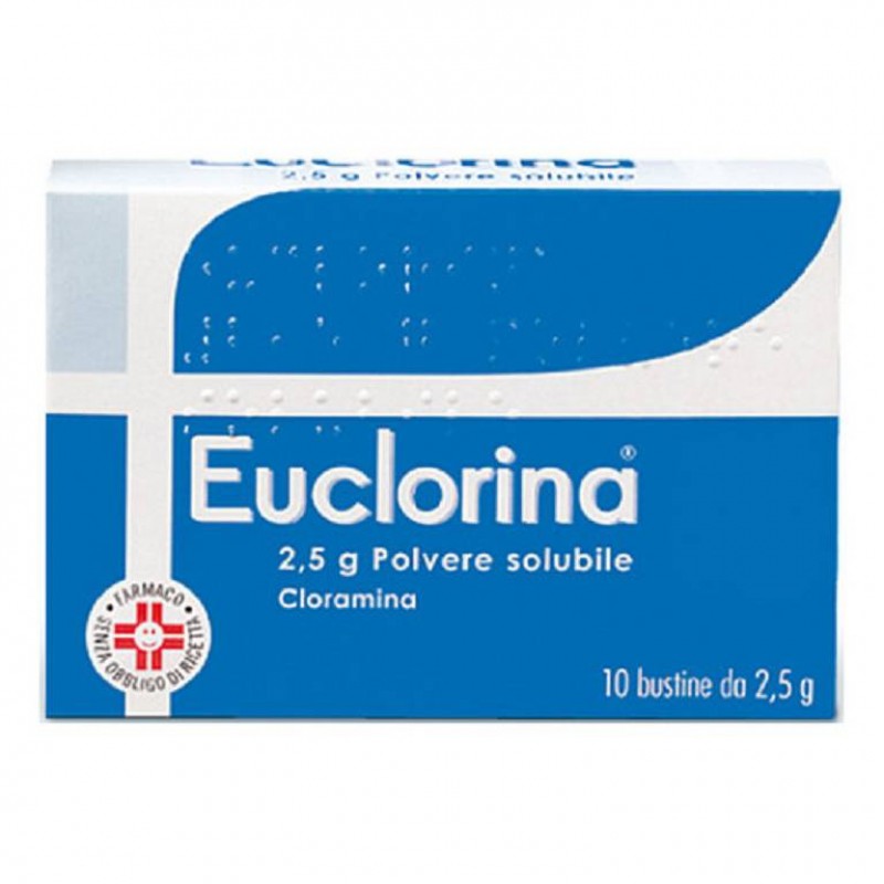 Euclorina - Polvere Solubile Disinfettante con Cloramina - 10 Bustine da 2,5 g