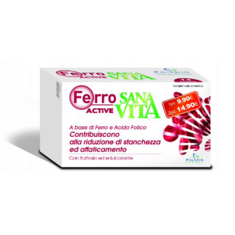 Sana Vita Ferro Active riduzione di stanchezza e affaticamento 14 bustine stick pack