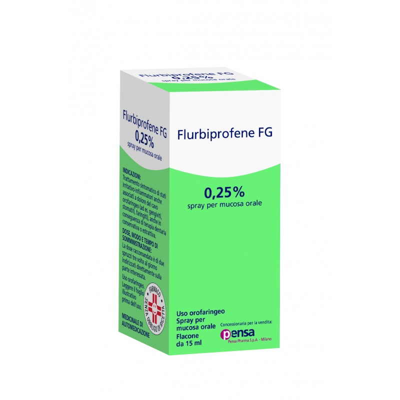 Flurbiprofene FG 0,25% Spray per Mucosa Orale 15 ml