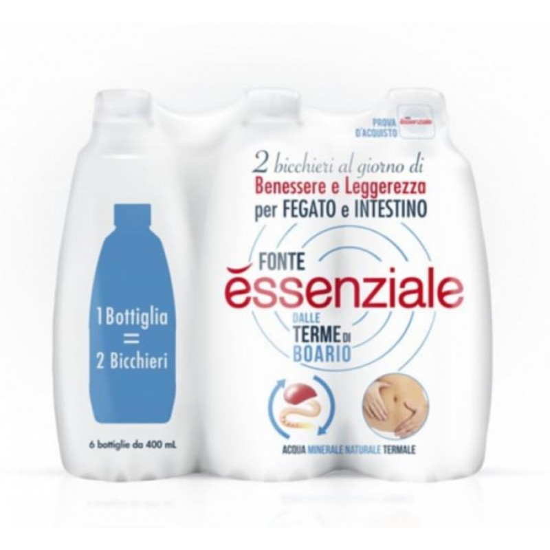 Fonte Essenziale dalle Terme di Boario benessere e leggerezza 6x400ml