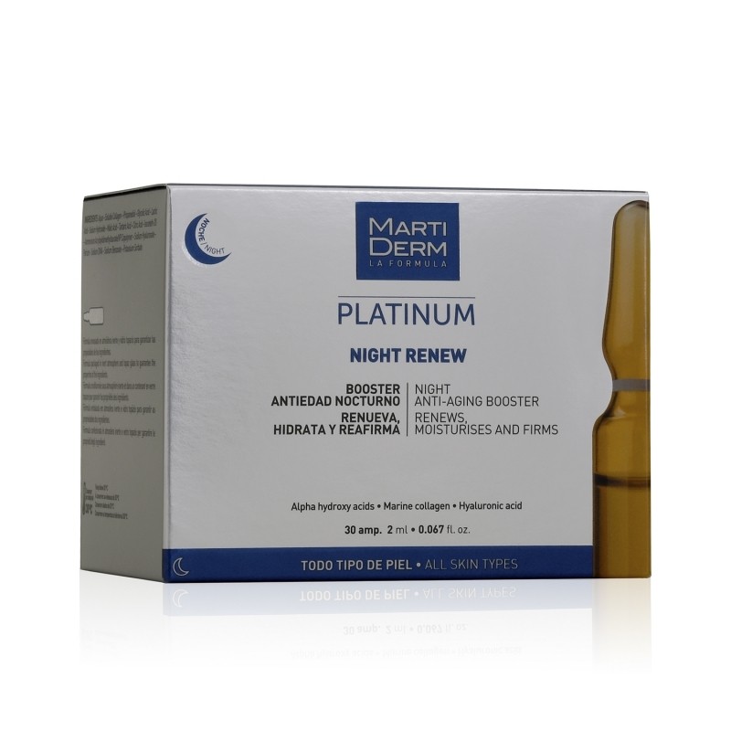 Martiderm - Platinum - Night Renew - Effetto rigenerante ed anti-age - 30 fiale