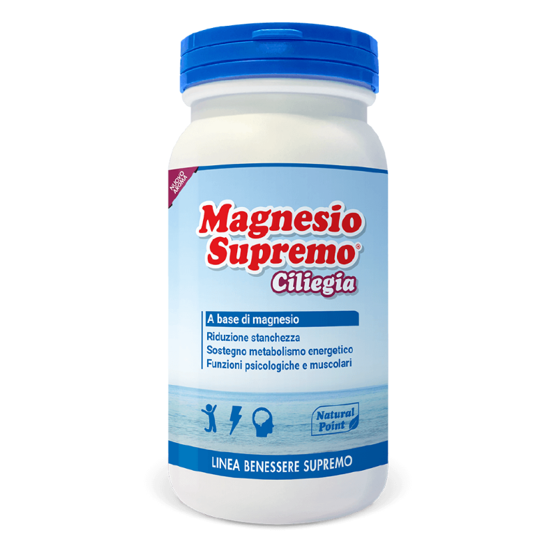 Magnesio Supremo Ciliegia - Integratore per stanchezza e stress - 150 g