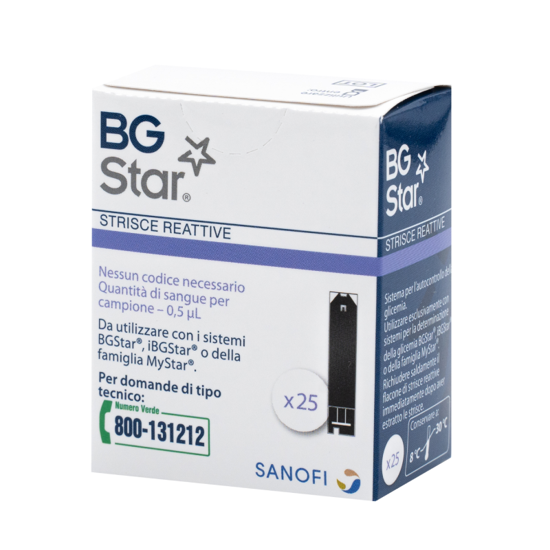 BGStar Mystar Extra Strisce Reattive per il controllo della Glicemia 25 strisce - SCADENZA GIUGNO 2025