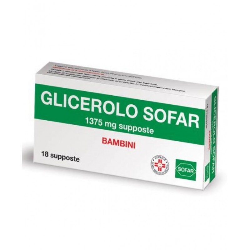 Glicerolo Sofar Bambini 1375 mg Stitichezza 18 Supposte