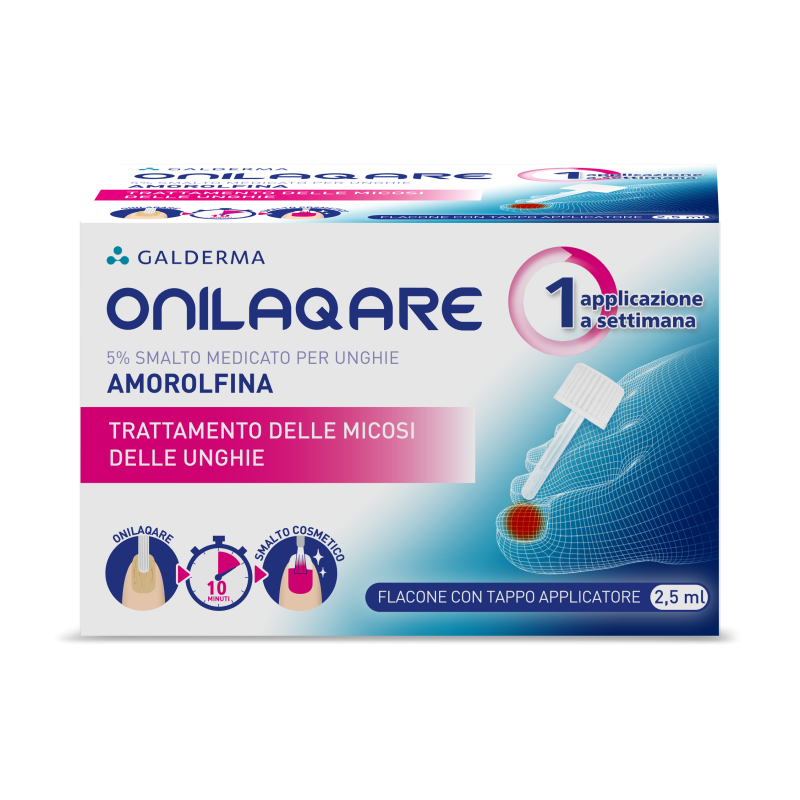 Onilaqare 5% smalto contro la micosi con applicatore 2,5 mL