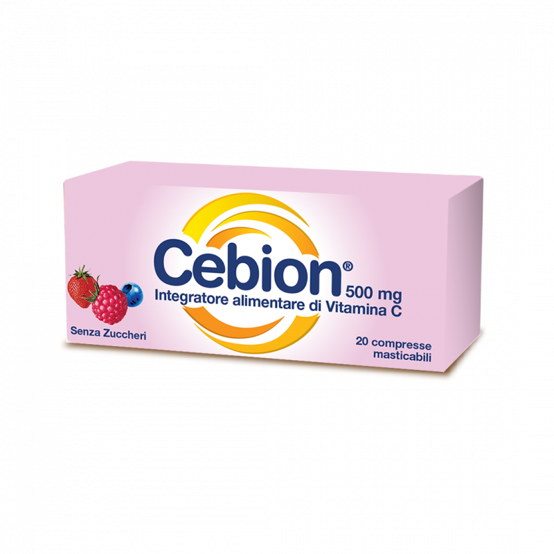 Cebion - Integratore di Vitamina C - 20 compresse masticabili - senza zucchero