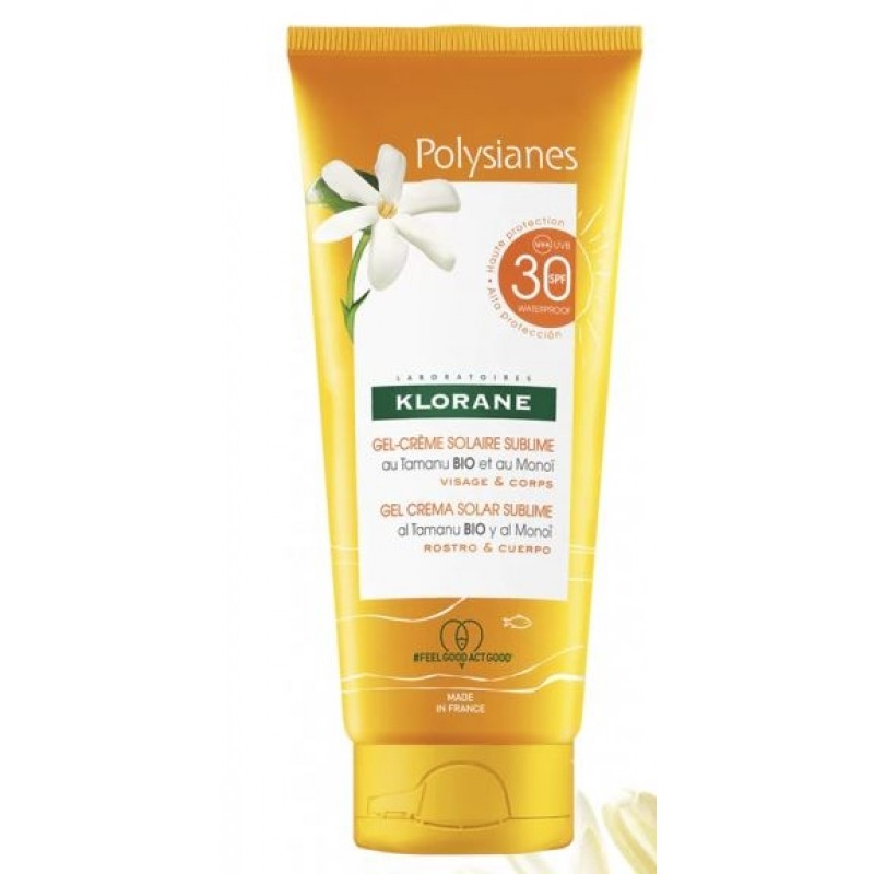 KLORANE Gel-crema solare SPF 30 al Tamanu Bio e al Monoï 200ml