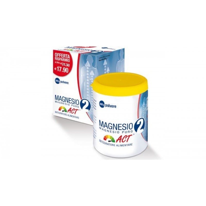 Magnesio 2 Act Magnesio Puro Integratore In Polvere 300 g