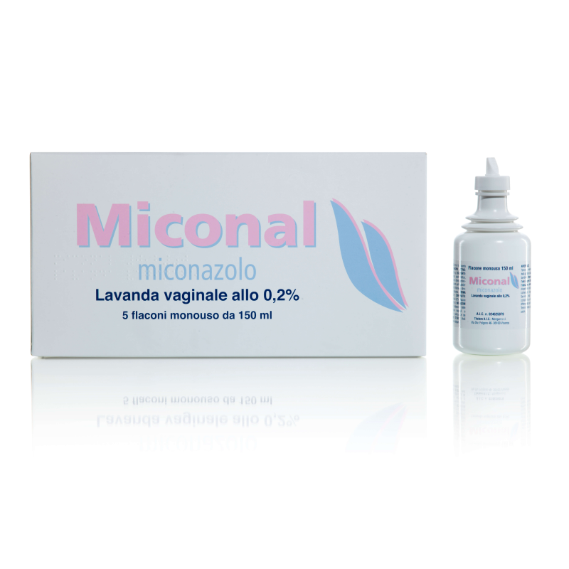 Miconal 0,2% Miconazolo Lavanda Vaginale Antimicotica 5 Flaconi da 150 ml