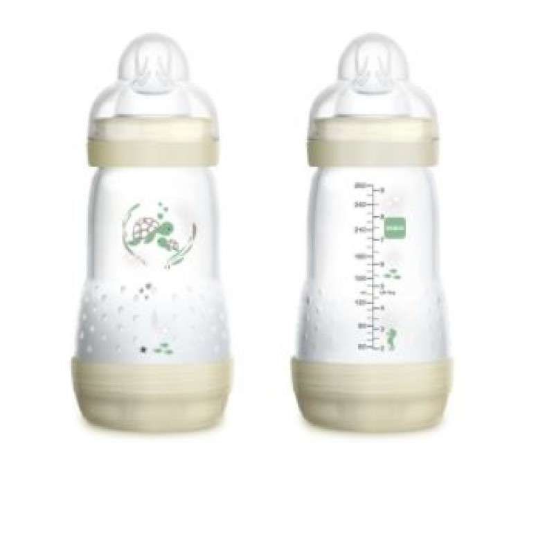 MAM Easy Start Anti-Colic 260ml Biberon 260 ML confezione doppia - colore neutro 2m+