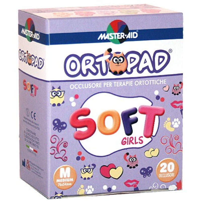 Ortopad Soft Girl Medium Cerotto Occlusore Per Bambine Per Terapie Ortottiche 20 Pezzi