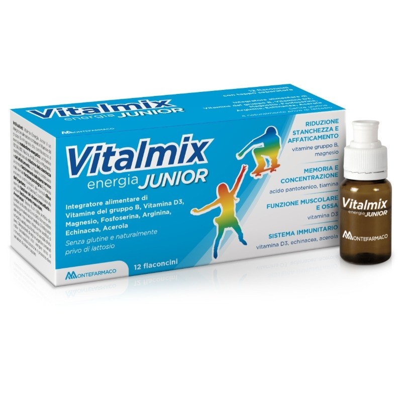 Vitalmix Junior Integratore Vitamine e Minerali per Bambini 12 Flaconcini