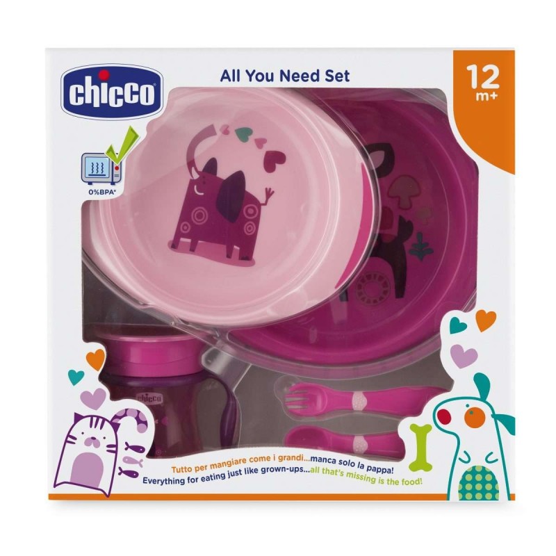 Chicco Set Pappa colore Rosa 12+ mesi