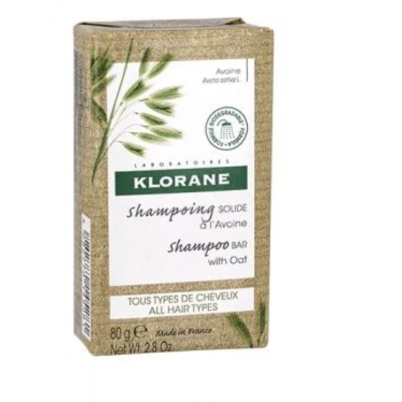 KLORANE SHAMPOO SOLIDO AVENA ottenuta da coltivazione BIO 80g
