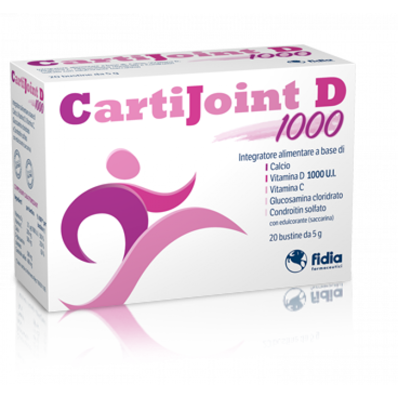 CartiJoint D 1000 - Integratore per ossa, muscoli ed articolazioni - 20 bustine