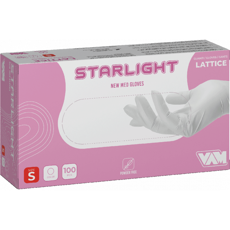 GUANTI LATTICE Senza Polvere taglia M 100PZ