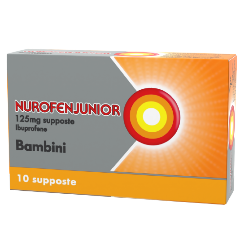 Nurofen Junior - Ibuprofene 125 mg - 10 supposte per bambini