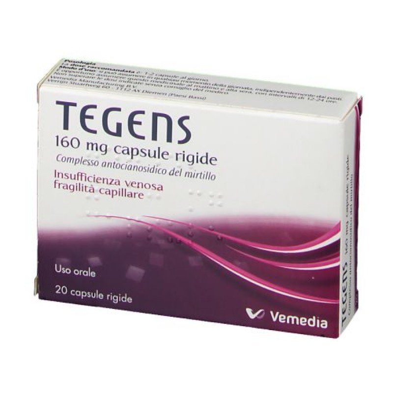Tegens - Insufficienza venosa - 20 capsule da 160 mg