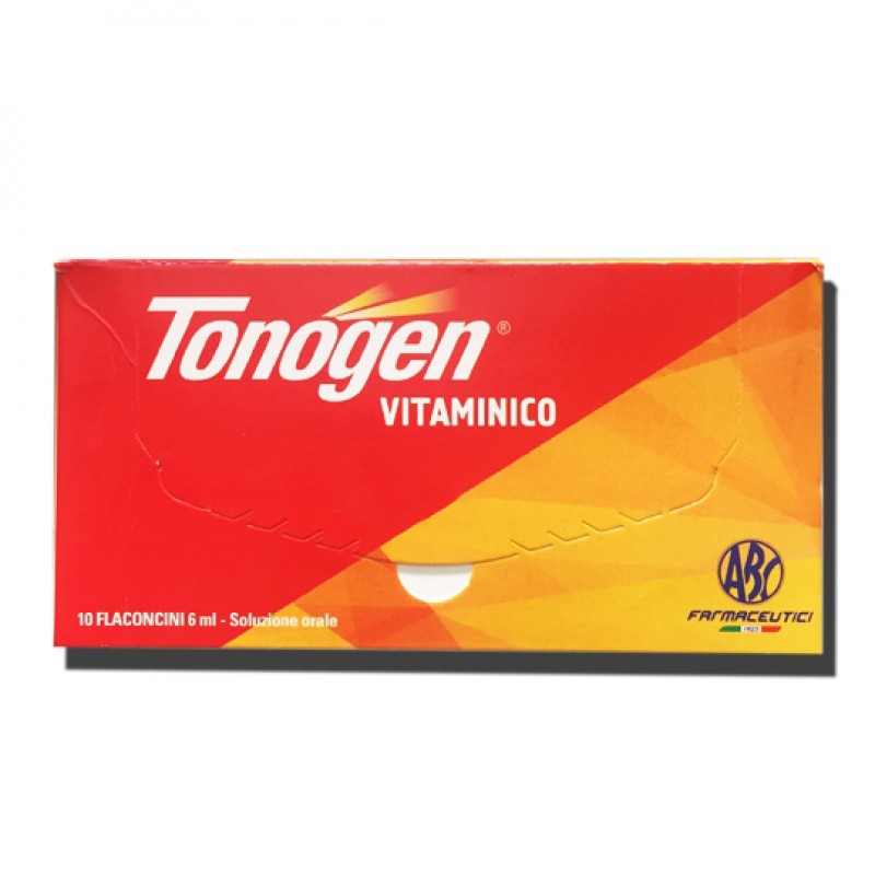 Tonogen Vitaminico Soluzione Orale 10 Flaconcini Con Tappo Serbatoio
