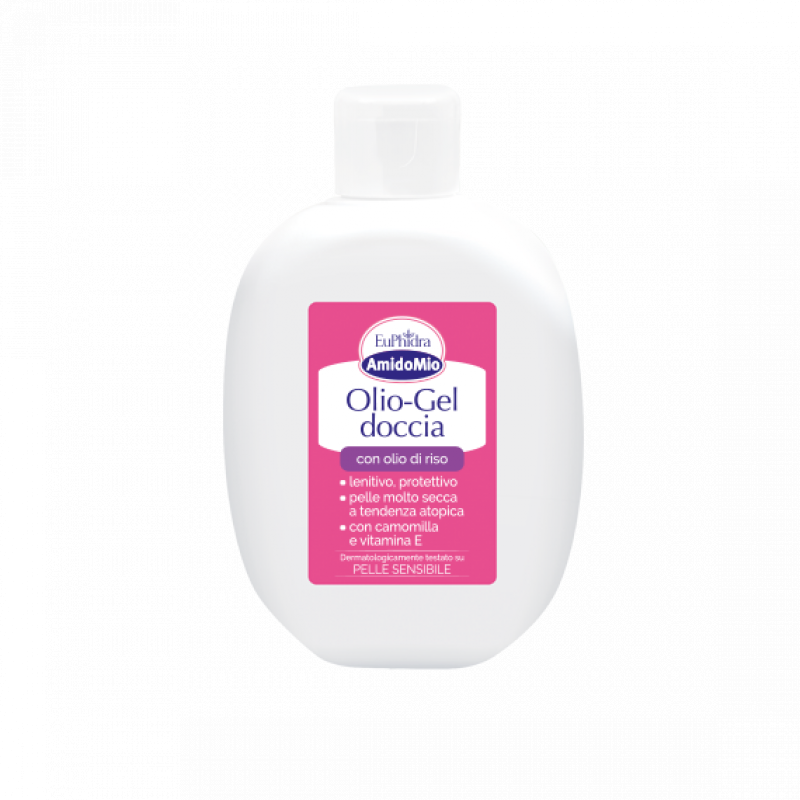 Euphidra AmidoMio Olio Gel Doccia - Detergente per pelli molto secche e sensibili - 200 ml