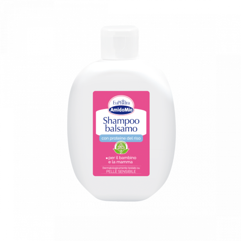 Euphidra AmidoMio Shampoo Balsamo - Delicato e idratante per bambini ed adulti - 200 ml