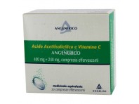 Acido Acetilsalicilico E Vitamina C Angelini - 20 Compresse Effervescenti - 400 Mg + 240 Mg