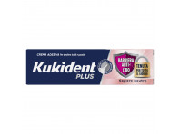 Kukident Plus Barriera Anti-cibo. Crema Adesiva Per Dentiere Totali E Parziali. Sapore Neutro 40g