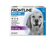 Frontline Spot On Cani x3 Pipette, Antiparassitario per Cani e Cuccioli (20-40Kg), Contro Pulci, Zecche E Pidocchi