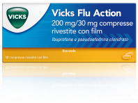 Vicks Flu Action 200 Mg/ 30 Mg Ibuprofene Pseudoefedrina 12 Compresse