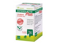 Enterolactis Plus Capsule, Integratore Alimentare Con Fermenti Lattici, Probiotici L,casei Dg, 24 Miliardi Cellule Vive, Senza Glutine E Lattosio, 15 Capsule