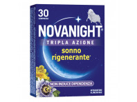 Novanight Tripla Azione Sonno Rigenerante, Integratore Alimentare Con Melissa E Melatonina Per Dormire, Senza Glutine, 30 Compresse, Non Induce Dipendenza