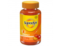 Supradyn Energy Integratore Multivitaminico con Vitamine A, B, C, D, E e Coenzima Q10 contro la Stanchezza, Gusto Ciliegia, Lampone e Arancia, 70 Caramelle Gommose