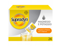 Supradyn Magnesio E Potassio Integratore Multivitaminico Con Vitamine B, Vitamina C E Minerali, In Caso Di Caldo, Afa E Sport, Gusto Arancia, 24 Bustine Effervescenti