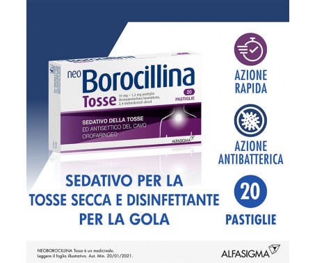 Neoborocillina Tosse 20 Compresse Orosolubili