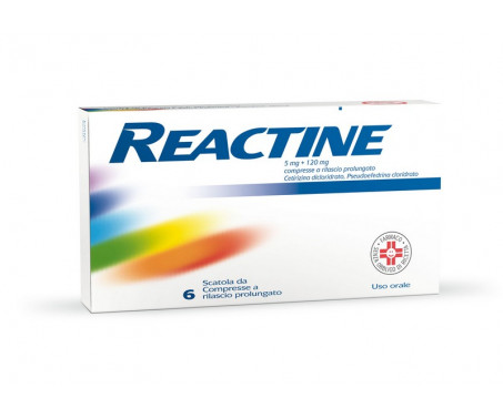 Reactine Allergia 6 Compresse Antistaminico Rinite Allergica e Rinorrea