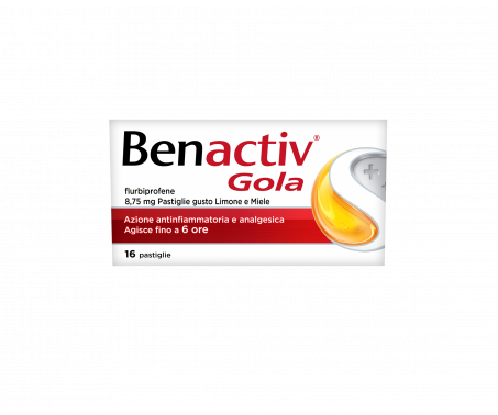 BENACTIV GOLA 16 PAST. LIMONE E MIELE pastiglie mal di gola 