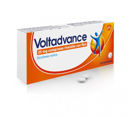 Voltadvance Antinfiammatorio 25mg Diclofenac Dolore Cervicale Mal di Schiena Mal di Testa 20Cpr