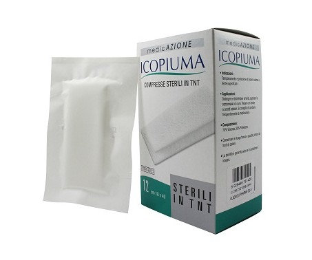 Icopiuma Compresse Adesive di Garza Sterili in TNT 18x40 cm 12 Pezzi