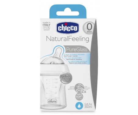 Chicco Biberon Natural Feeling Vetro 150 ml