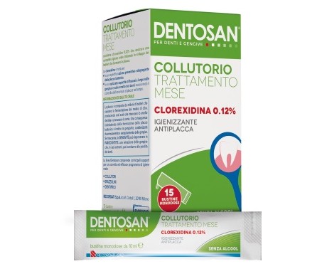 Dentosan Trattamento Mese Collutorio Monodose 0,12% 15 Bustine
