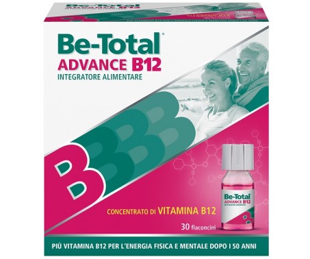 Be-total Advance B12 50 + Integratore per Stanchezza 30 flaconcini