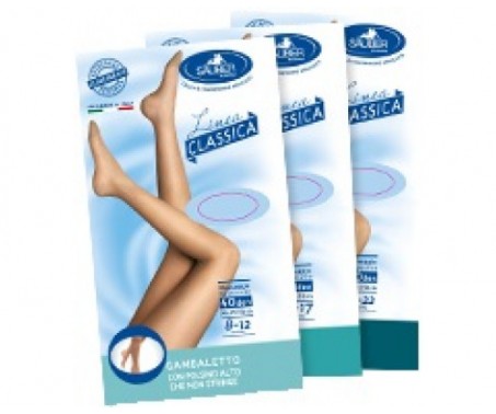 Sauber Linea Classica Gambaletto 40 Den Maglia Liscia Colore Beige