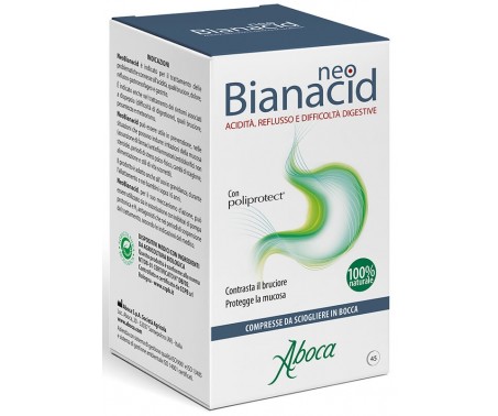 NeoBianacid - Acidità e reflusso gastrico - 45 compresse masticabili - DISPOSITIVO MEDICO Classe II a